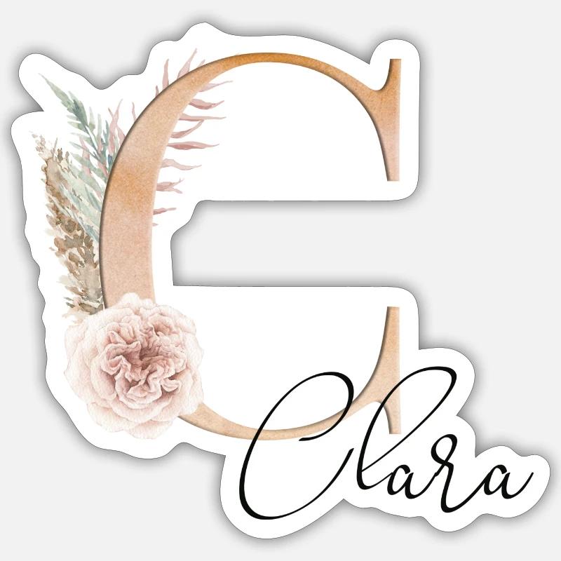 Clara! Name Boho Sticker Größe S (10 x 10 cm)