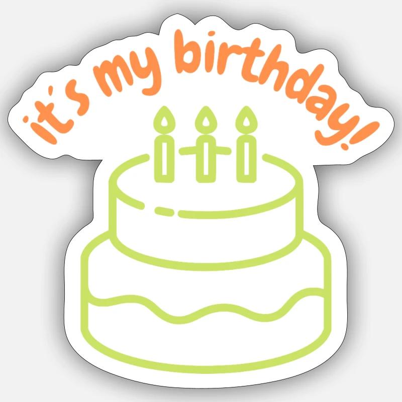 C’est mon anniversaire Sticker taille S (10 x 10 cm)