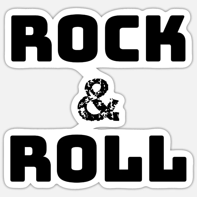 rock & roll Sticker taille S (10 x 10 cm)