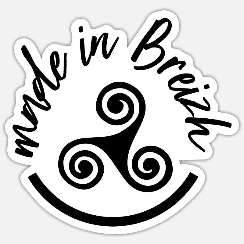 made in breizh - Sticker taille S (10 x 10 cm) - blanc mat