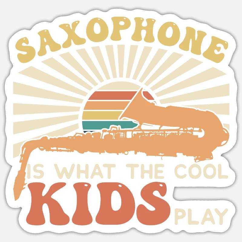 Saxophone Accessories Sticker size S (10 x 10 cm)