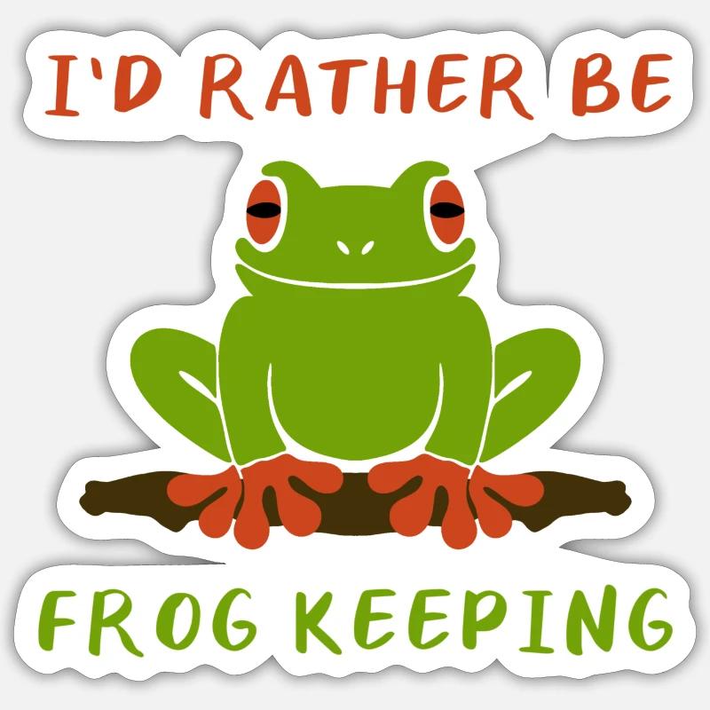 Frog Toad Jungle Jungle Cadeau - Sticker taille S (10 x 10 cm) - blanc mat