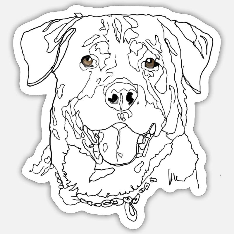 Rottweiler - Sticker size S (10 x 10 cm) - white matte