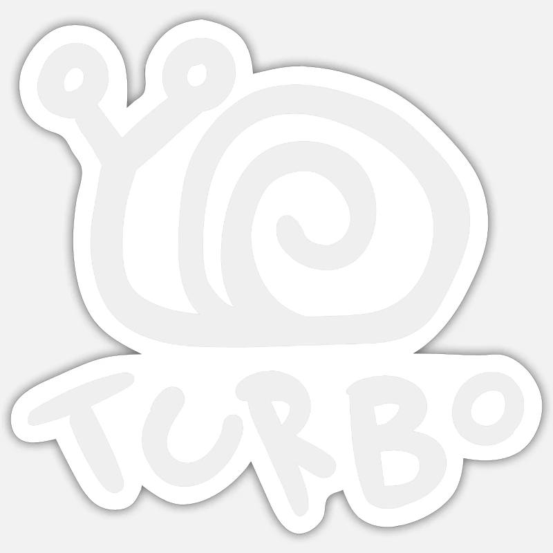 Vis turbo 2 - Sticker taille S (10 x 10 cm) - blanc mat