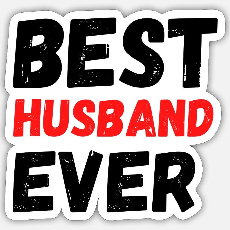 Bester Ehemann aller Zeiten Sticker Größe S (10 x 10 cm)