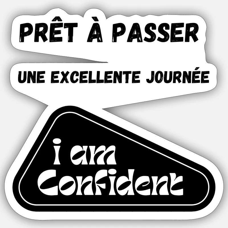 Positive T-shirt - Sticker taille S (10 x 10 cm) - blanc mat