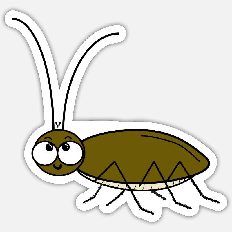 Cafard - Sticker taille S (10 x 10 cm) - blanc mat