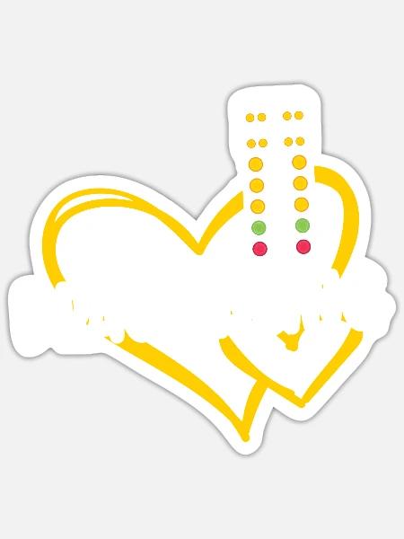 Sport Heart Drag Racing - Sticker Größe S (10 x 10 cm) - Mattweiß