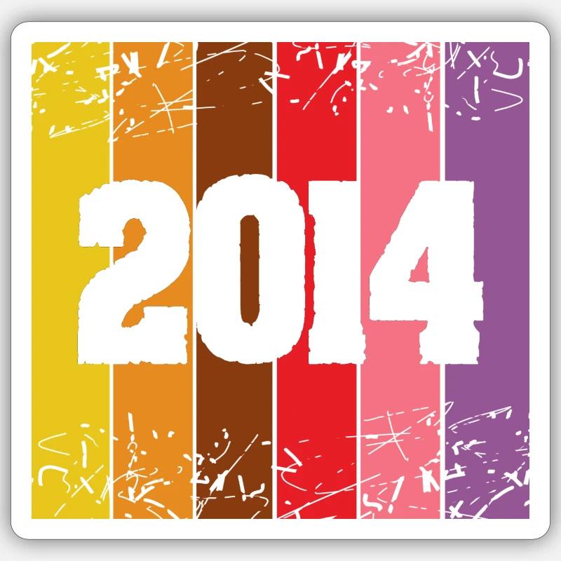 2014 - Sticker Größe S (10 x 10 cm) - Mattweiß