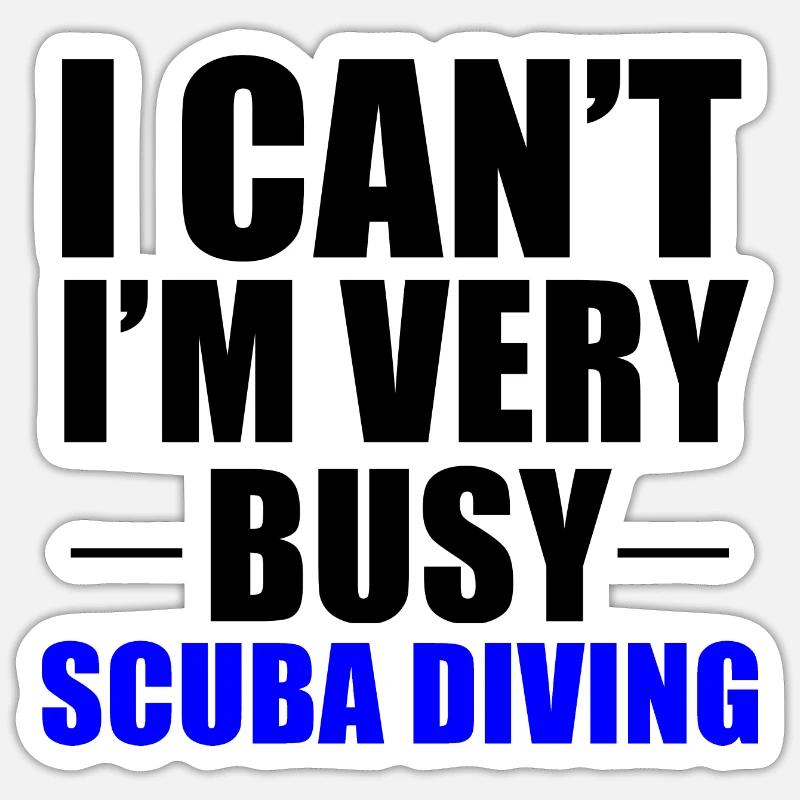 Geschäftiges Tauchen Sticker Größe S (10 x 10 cm)