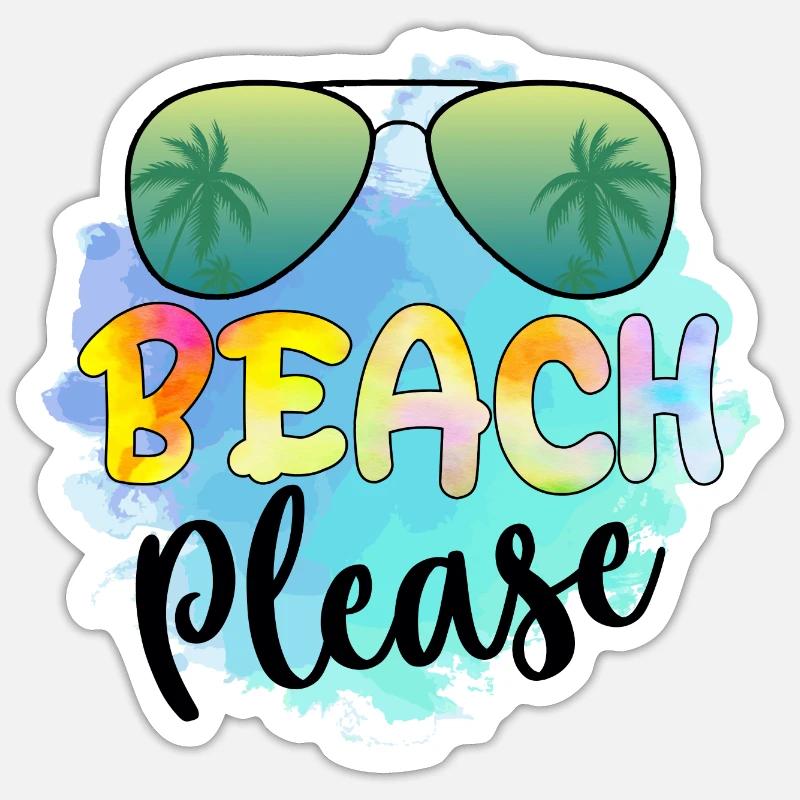 Beach Sticker Größe S (10 x 10 cm)