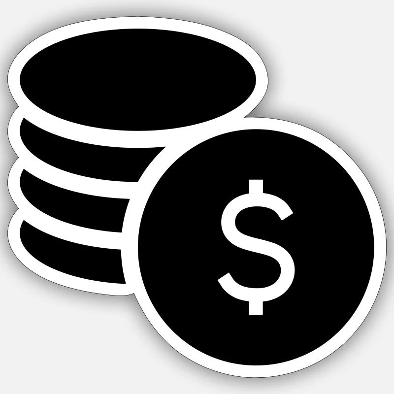 Dollar, millionnaire, épargne Sticker taille S (10 x 10 cm)