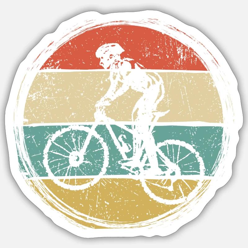 Oldtimer Fahrrad - Sticker Größe S (10 x 10 cm) - Mattweiß