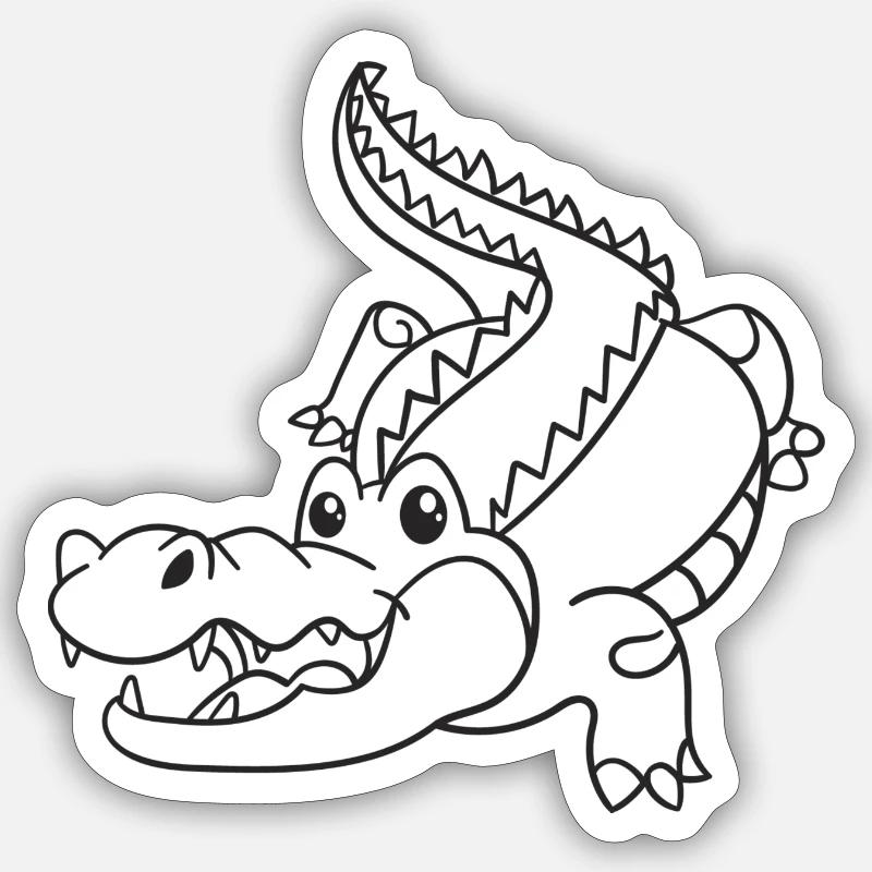 Krokodile, Reptilien, Geschenk, Geschenkidee Sticker Größe S (10 x 10 cm)