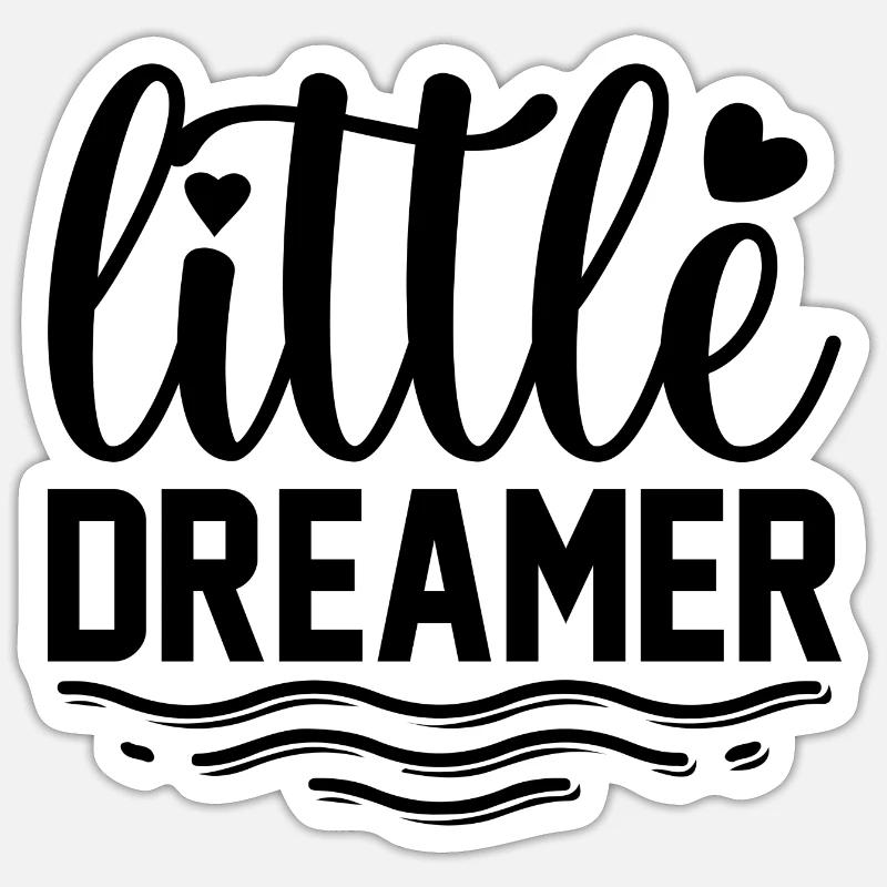 Petit rêveur - Sticker taille S (10 x 10 cm) - blanc mat
