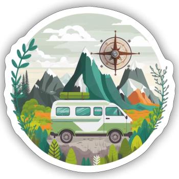 Bereise die Welt! Heute: zum Beispiel Kanada - Sticker Größe S (10 x 10 cm) - Mattweiß - Vorne