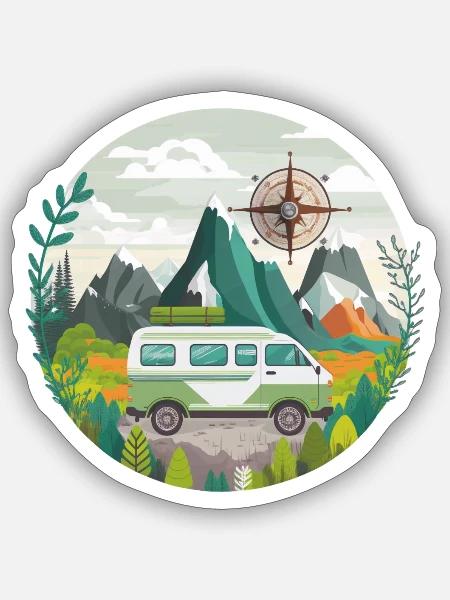 Bereise die Welt! Heute: zum Beispiel Kanada - Sticker Größe S (10 x 10 cm) - Mattweiß