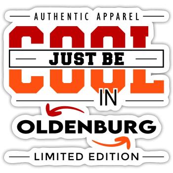 Oldenburg Meine Stadt Cool I Love Reise Tour - Sticker Größe S (10 x 10 cm) - Mattweiß - Vorne