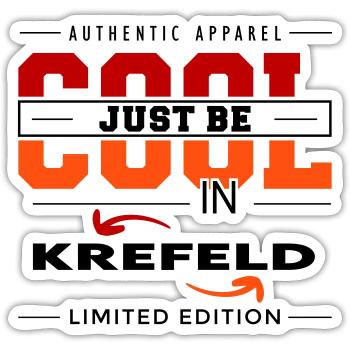 Krefeld Meine Stadt Cool I Love Reise Tour - Sticker Größe S (10 x 10 cm) - Mattweiß - Vorne