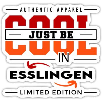 Esslingen Meine Stadt Cool I Love Reise Tour - Sticker Größe S (10 x 10 cm) - Mattweiß - Vorne