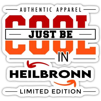 Heilbronn Meine Stadt Cool I Love Reise Tour - Sticker Größe S (10 x 10 cm) - Mattweiß - Vorne