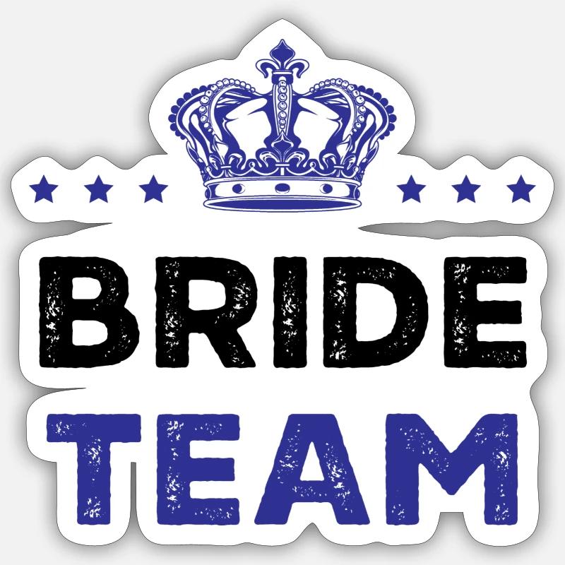 Équipe de la mariée - Sticker taille S (10 x 10 cm) - blanc mat