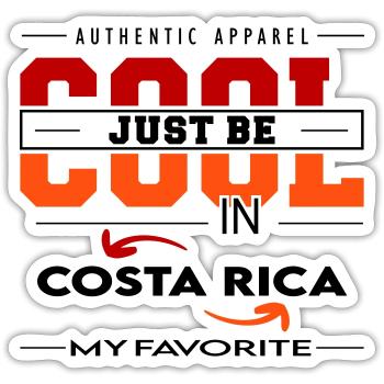 Costa Rica Land Urlaub Reise verreisen - Sticker Größe S (10 x 10 cm) - Mattweiß - Vorne