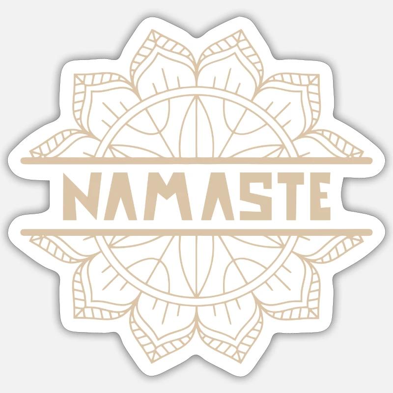NAMASTE (1) - Sticker size S (10 x 10 cm) - white matte