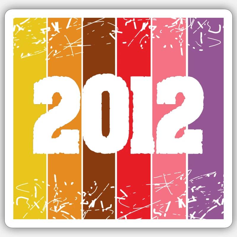 2012 2012 - Sticker size S (10 x 10 cm) - white matte