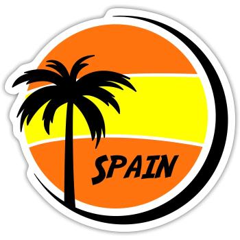 Spain - Sticker size S (10 x 10 cm) - white matte - Front