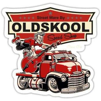 Chevy Cob - Sticker Größe S (10 x 10 cm) - Mattweiß - Vorne