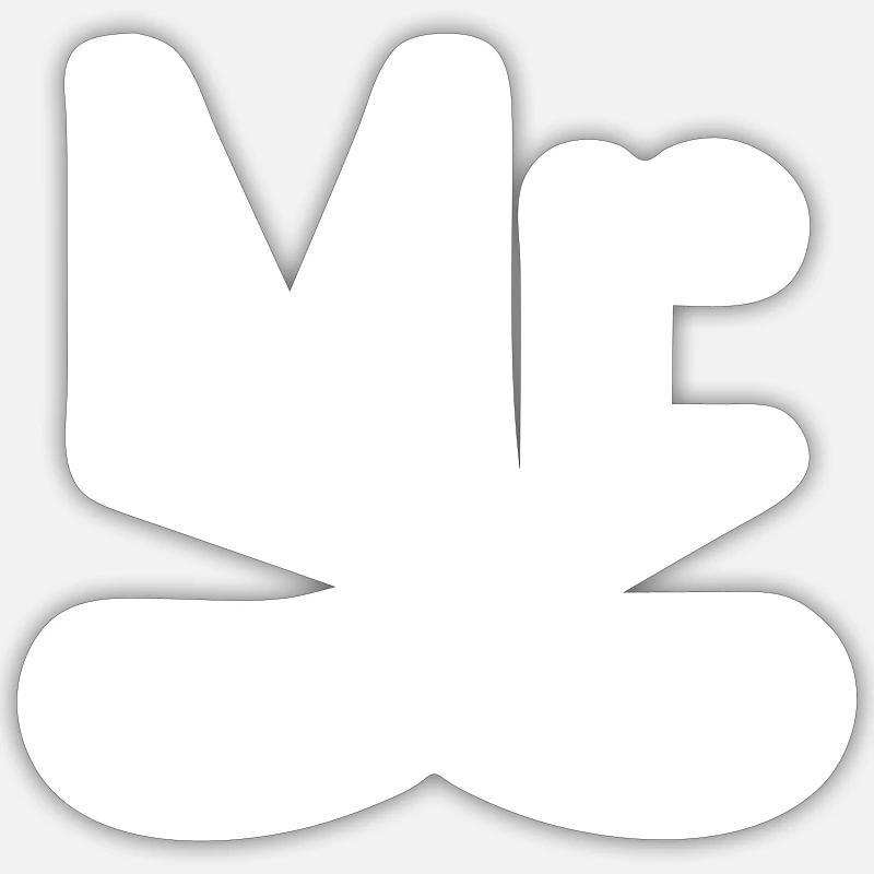 MR. MISTER MANN BART - Sticker Größe S (10 x 10 cm) - Mattweiß