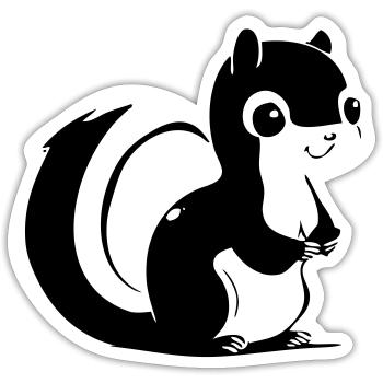Squirrel - Sticker size S (10 x 10 cm) - white matte - Front