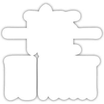 tête de mort - Sticker taille S (10 x 10 cm) - blanc mat - Devant