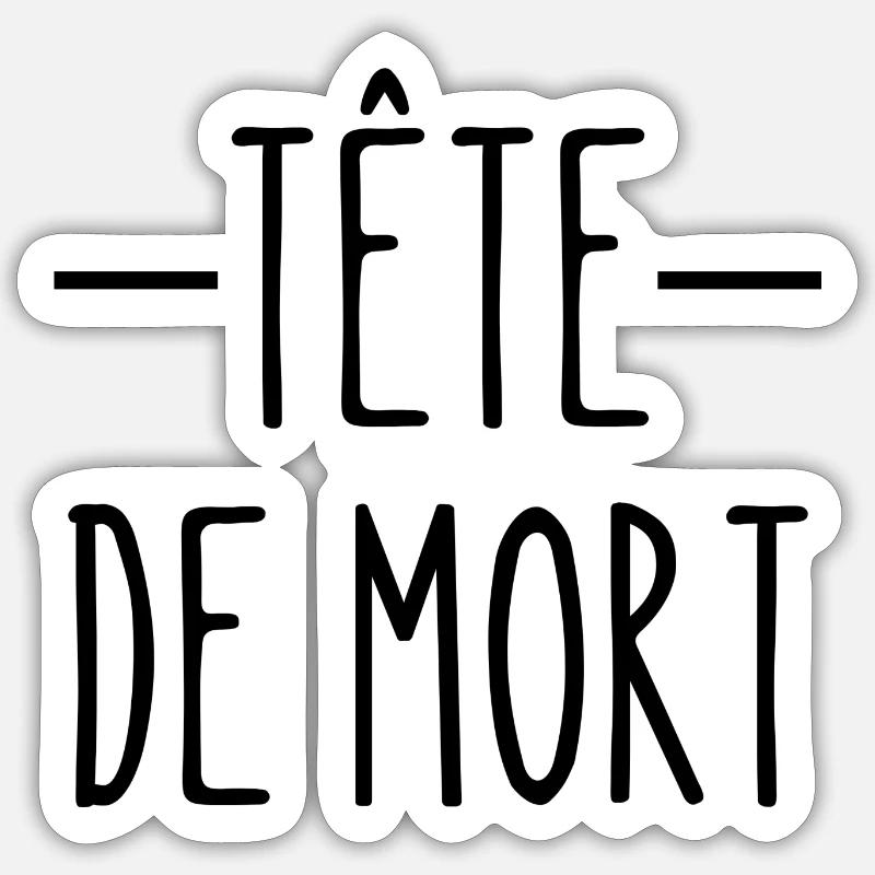 tête de mort Sticker taille S (10 x 10 cm)