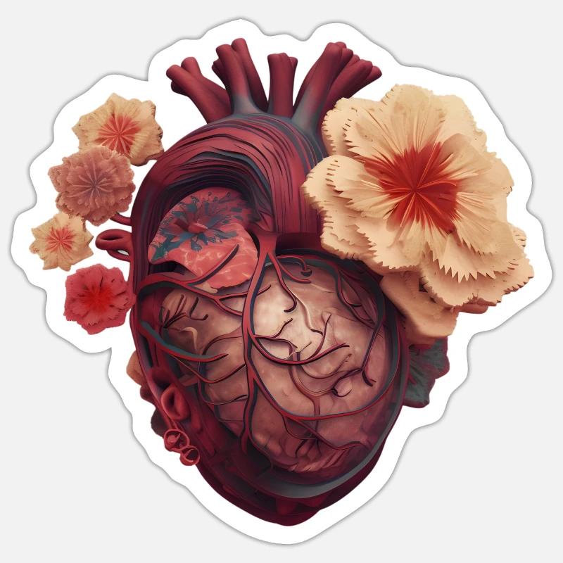 L’ en fleurs - Sticker taille S (10 x 10 cm) - blanc mat