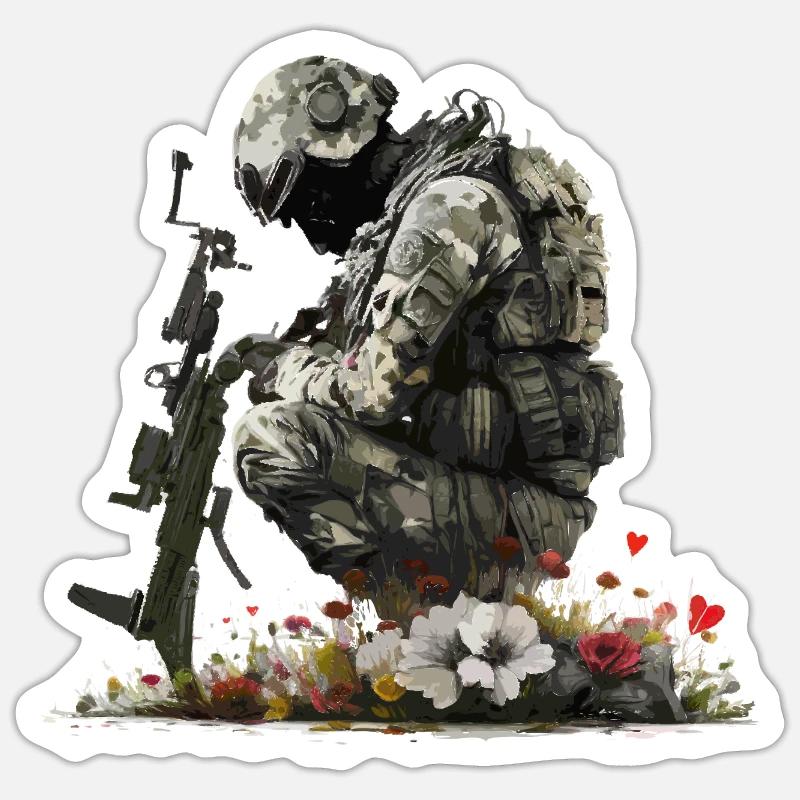 Sans limites de fleurs Sticker taille S (10 x 10 cm)