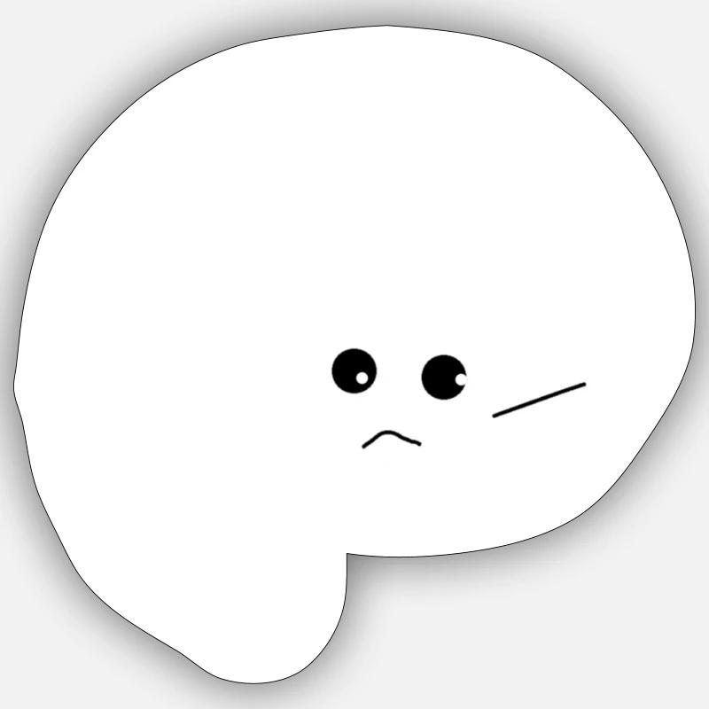 Chat blanc 1 Sticker taille S (10 x 10 cm)