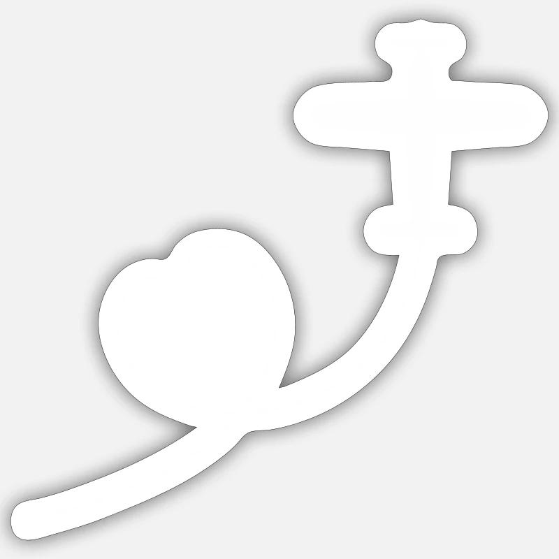 Love to fly - Sticker size S (10 x 10 cm) - white matte
