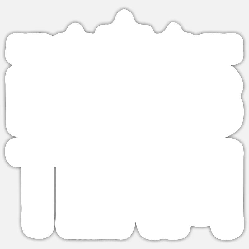 Équipe de course à pied - Sticker taille S (10 x 10 cm) - blanc mat