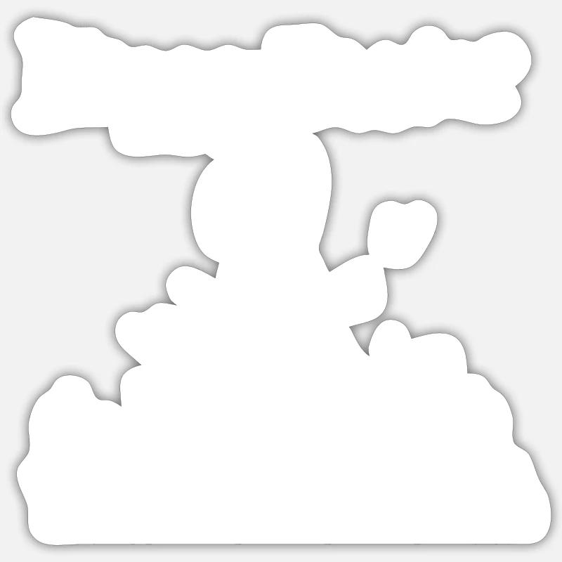 Happy easter Silhouette | VECTORGRAPHIC Sticker Größe S (10 x 10 cm)