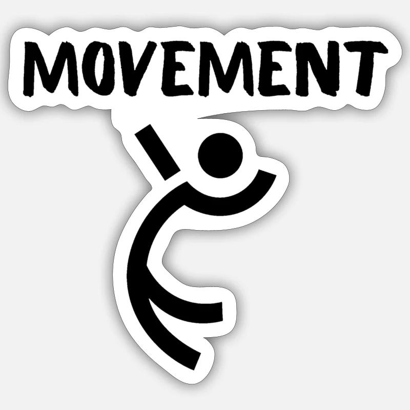 Movement - Sticker size S (10 x 10 cm) - white matte