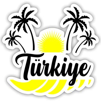 Türkiye - Sticker size S (10 x 10 cm) - white matte - Front