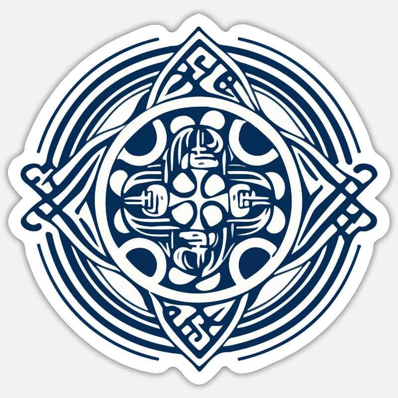 Breton folklore - Sticker size S (10 x 10 cm) - white matte