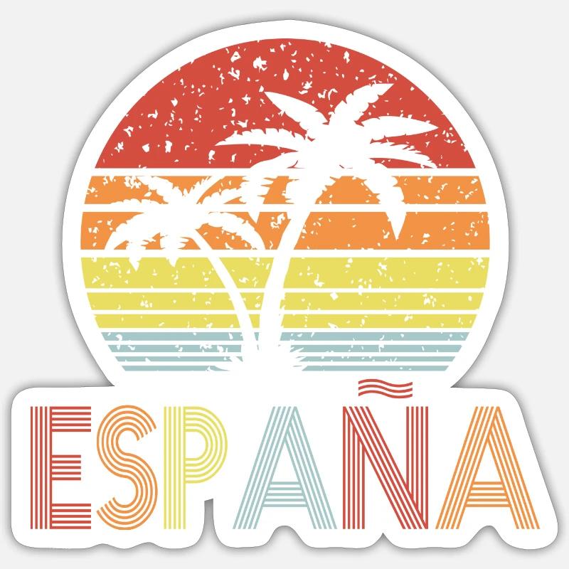 Espagne - Sticker taille S (10 x 10 cm) - blanc mat