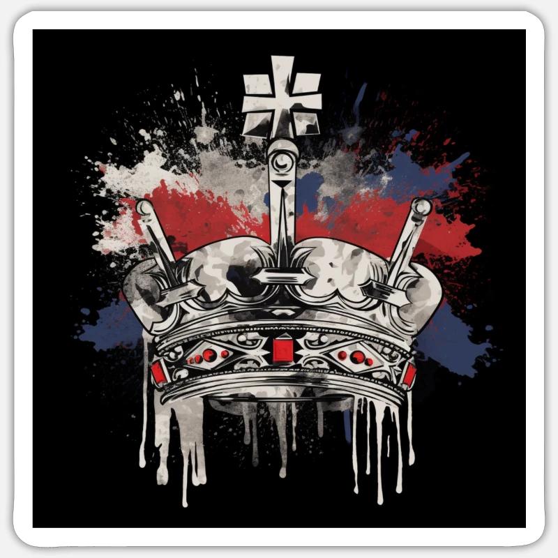 Coronation Gothic Crown Sticker size S (10 x 10 cm)