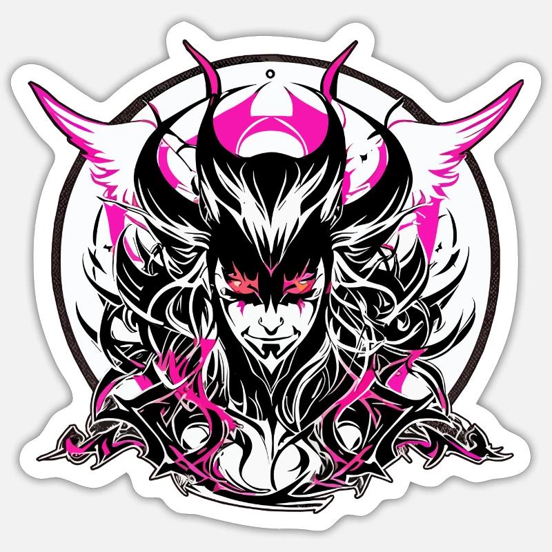 Devil or Angel - Sticker size S (10 x 10 cm) - white matte
