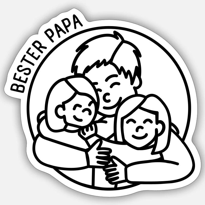 Best Daddy - Daughters Sticker size S (10 x 10 cm)