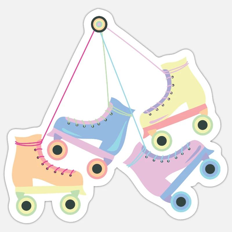 Roller skates Roller derby Sticker size S (10 x 10 cm)