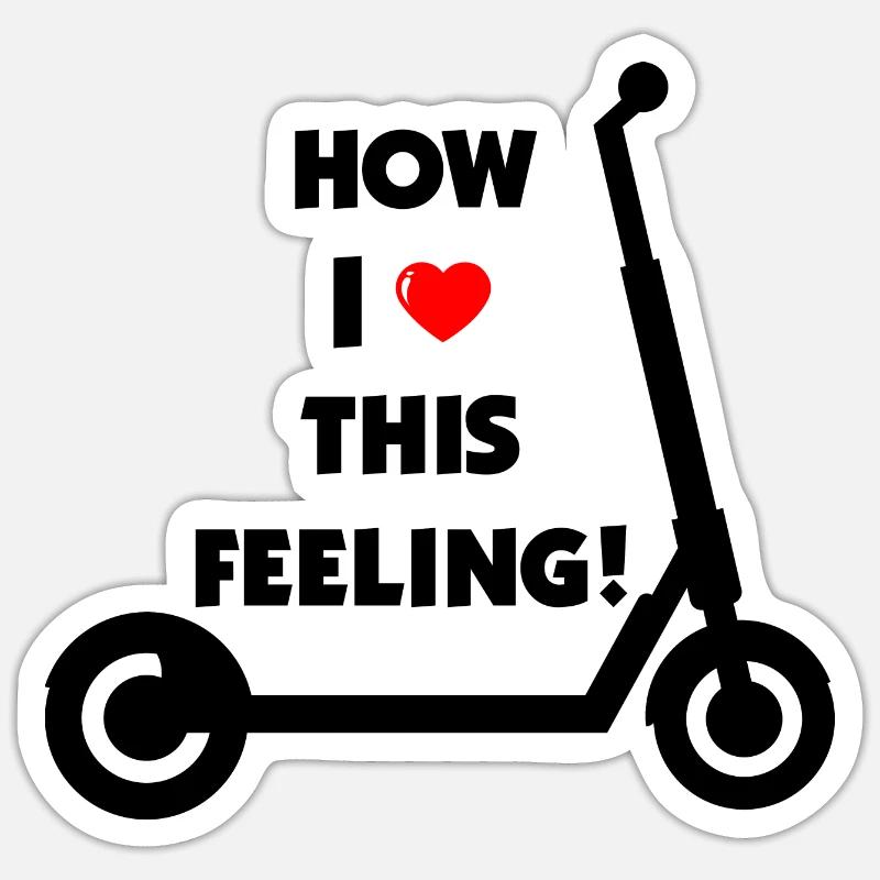 E-Scooter Scooter - Sticker size S (10 x 10 cm) - white matte